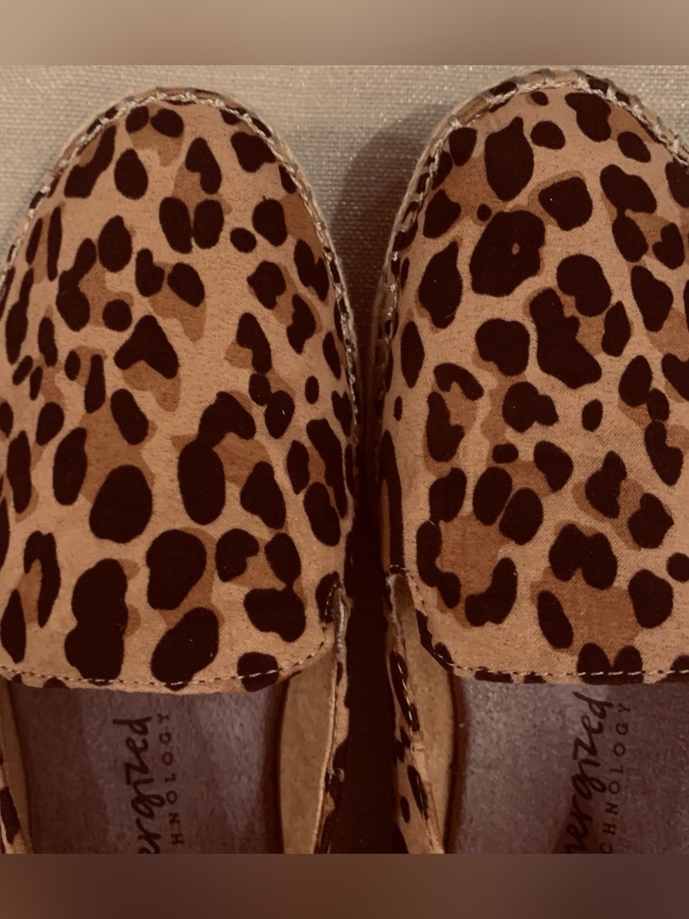Dr Scholl's Be Energized Leopard Print Slip On Espadrilles • Sz. 6 1/2 - Picture 4 of 10